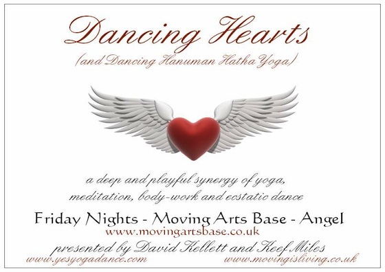 Yoga Dance, Yoga-Dance, Dancing Hearts London Islington David Kellett, Keef Miles,